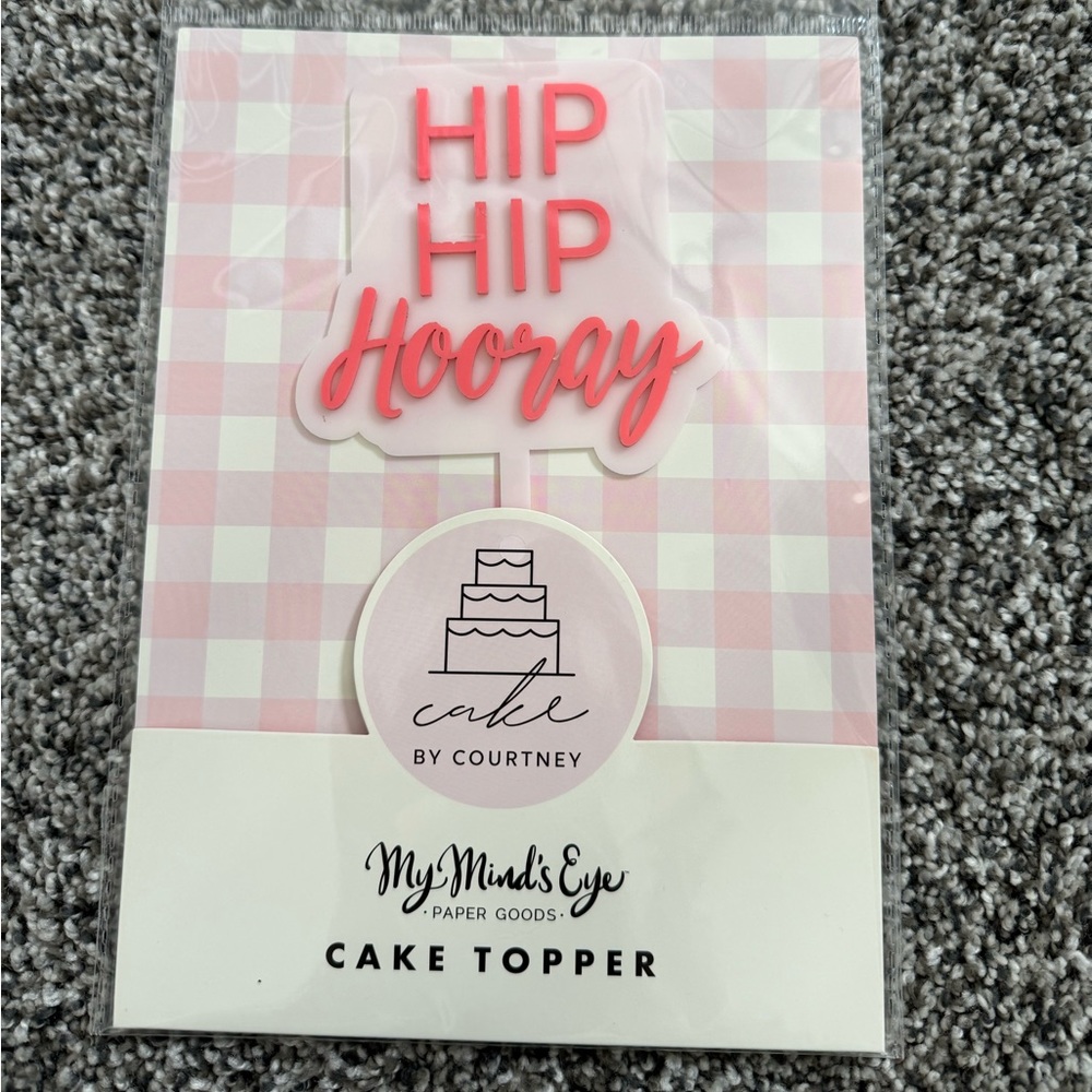Hip Hip Hooray Cake Topper